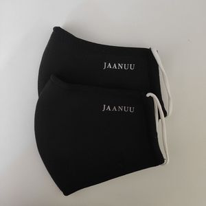 2 Jaanuu Black Face Masks + Keepsake Bag